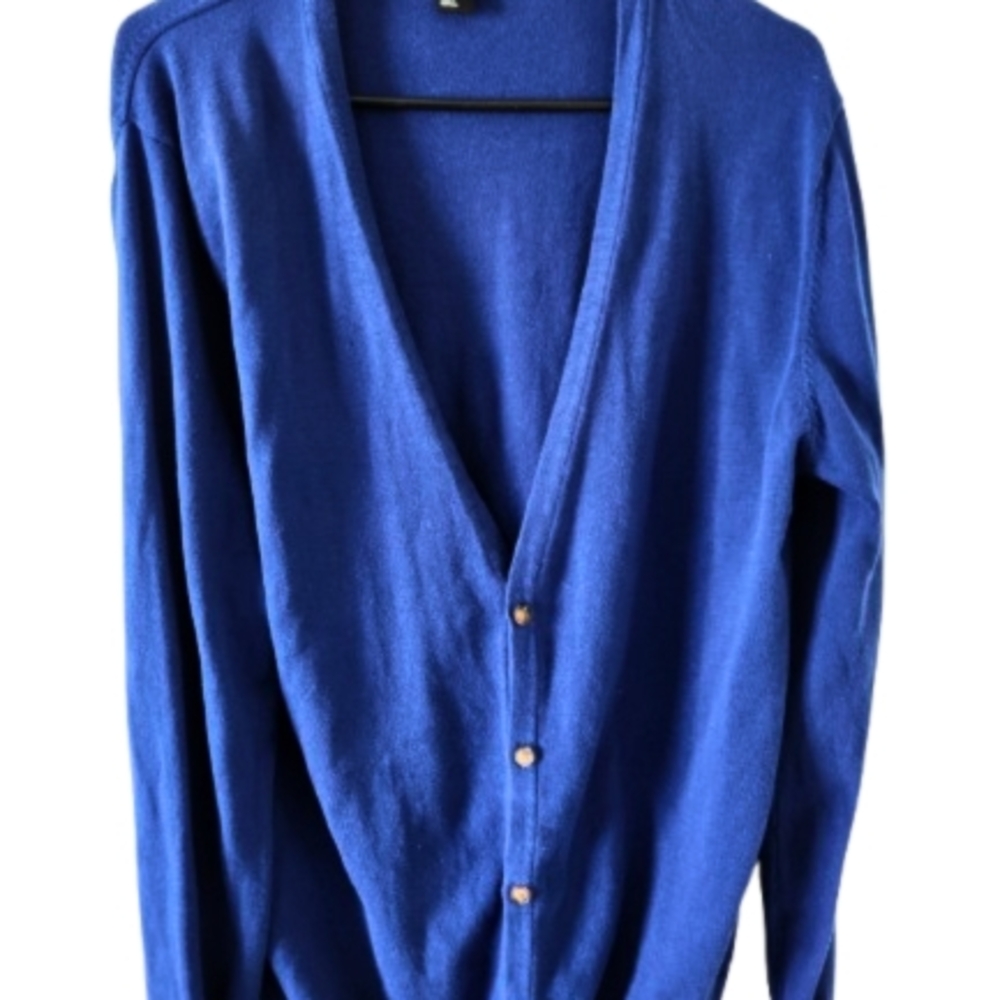 H&M Men's Blue Cardigan Sweater Size  XL